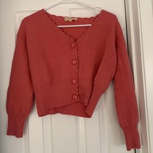 Coral pink Sezane sweater